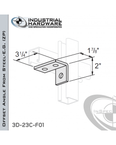 Offset Angle From Steel-E.G. (Zinc Plated) With 3-Holes-Left-Hand