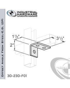 Offset Angle From Steel-E.G. (Zinc Plated) With 3-Holes-Right-Hand