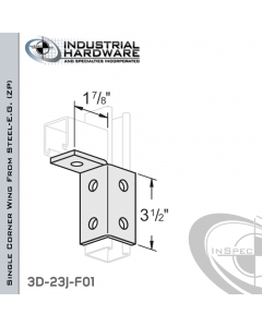 Single Corner Wing From Steel-E.G. (Zinc Plated) With 5-Holes-Left-Hand