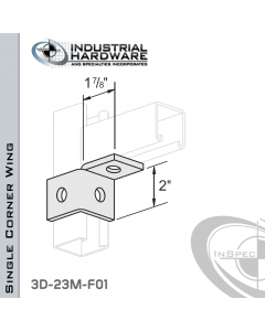 Single Corner Wing From Steel-E.G. (Zinc Plated) With 3-Holes-Right-Hand