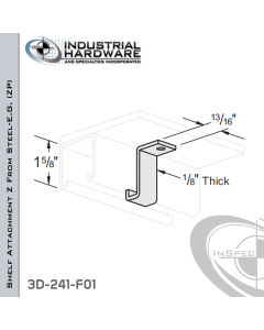 Shelf Attachment Z From Steel-E.G. (Zinc Plated) With 2-Holes