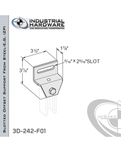 Slotted Offset Support From Steel-E.G. (Zinc Plated) With 2-Holes