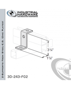 Z-Supports From Steel-E.G. (Zinc Plated) With 4-7/8 in. Offset And 2-Holes