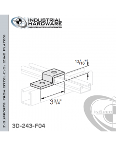 Z-Supports From Steel-E.G. (Zinc Plated) With 13/16 in. Offset And 2-Holes