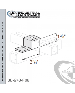 Z-Supports From Steel-E.G. (Zinc Plated) With 1-3/8 in. Offset And 2-Holes