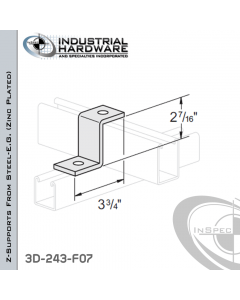 Z-Supports From Steel-E.G. (Zinc Plated) With 2-7/16 in. Offset And 2-Holes