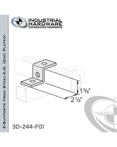 Z-Supports From Steel-E.G. (Zinc Plated) With 1-5/8 in. Offset And 3-Holes