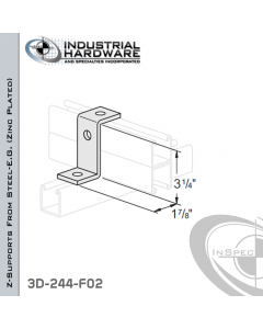 Z-Supports From Steel-E.G. (Zinc Plated) With 3-1/4 in. Offset And 3-Holes