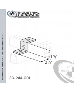 Z-Supports From Steel-Hot Dip Galv. With 1-5/8 in. Offset And 3-Holes