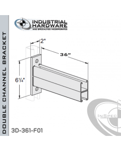 Double Channel Bracket From Steel-E.G. (Zinc Plated) For All Strut X 36 in. Long