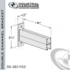 Double Channel Bracket From Steel-E.G. (Zinc Plated) For All Strut X 18 in. Long