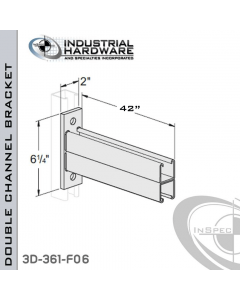 Double Channel Bracket From Steel-E.G. (Zinc Plated) For All Strut X 42 in. Long