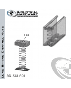 Long Spring Channel Nuts ( Strut ) Steel-E.G. 8-32 X 1/4