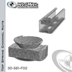 Top Spring Channel Nuts ( Strut ) Steel-E.G. 10-24 X 1/4