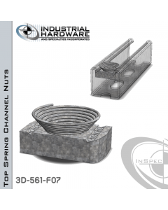 Top Spring Channel Nuts ( Strut ) Steel-E.G. 3/8-16 X 3/8