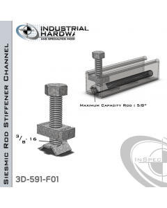 Seismic Rod Stiffener ( Strut ) Nuts Steel-E.G. 3/8-16 Thread