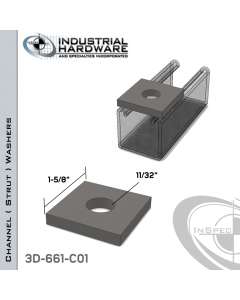 Channel ( Strut ) Washers Stainless 316 11/32 in. Hole X 1-5/8 in. Square X 1/4 in. Thick