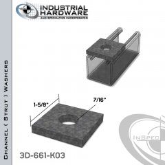 Channel ( Strut ) Washers Steel-Zinc Yellow Plating 7/16 in. Hole X 1-5/8 in. Square X 1/4 in. Thick