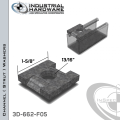 Channel ( Strut ) Washers Channel Guides Steel-E.G. (Zinc Plated) 13/16 in. Hole X 1-5/8 in. Square X 1/4 in. Thick