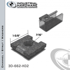 Channel ( Strut ) Washers Channel Guides Steel-Zinc Yellow Plating 7/16 in. Hole X 1-5/8 in. Square X 1/4 in. Thick