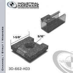 Channel ( Strut ) Washers Channel Guides Steel-Zinc Yellow Plating 9/16 in. Hole X 1-5/8 in. Square X 1/4 in. Thick