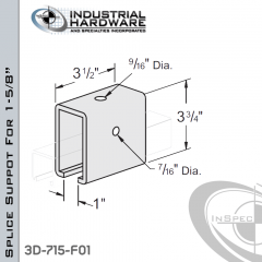 Splice Suppot For 1-5/8 in. Track From Steel-E.G. (Zinc Plated)