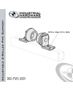 Pipe Support Made From Aluminum For 1 in.-8 in. Pipe (Adjustable)