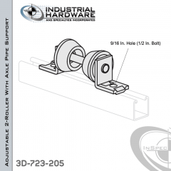 Pipe Support Made From Aluminum For 9 in.-10 in. Pipe (Adjustable)