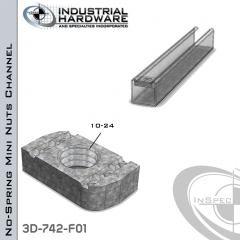 No-Spring Mini Nuts ( Strut ) Steel-E.G. (Zinc Pl) 10-24 Thread