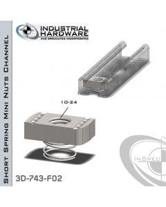 Short Spring Mini Nuts ( Strut ) Steel-E.G. (Zinc Pl) 10-24 Thread