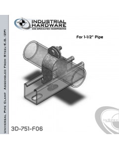 Universal Pipe Clamp-Rigid, IMC Or EMT-Assembled From Steel-E.G. (Zinc Plated) For 1-1/2 in. Pipe