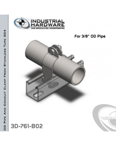 OD Pipe And Conduit Clamp From Stainless Type 304 For 3/8 in. OD Pipe