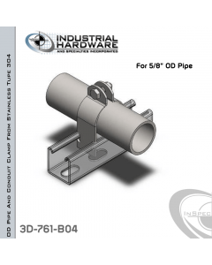 OD Pipe And Conduit Clamp From Stainless Type 304 For 5/8 in. OD Pipe