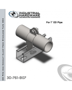 OD Pipe And Conduit Clamp From Stainless Type 304 For 1 in. OD Pipe