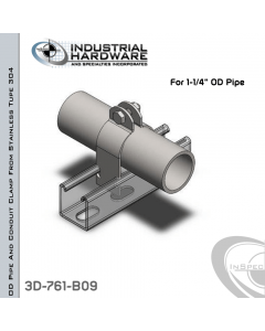 OD Pipe And Conduit Clamp From Stainless Type 304 For 1-1/4 in. OD Pipe