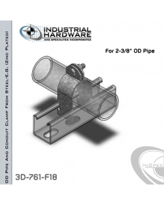 OD Pipe And Conduit Clamp From Steel-E.G. (Zinc Plated) For 2-3/8 in. OD Pipe