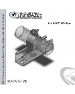 OD Pipe And Conduit Clamp From Steel-E.G. (Zinc Plated) For 2-5/8 in. OD Pipe