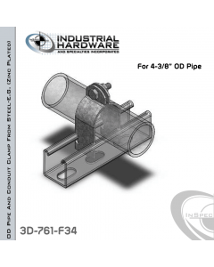 OD Pipe And Conduit Clamp From Steel-E.G. (Zinc Plated) For 4-3/8 in. OD Pipe