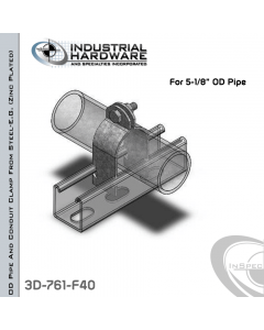 OD Pipe And Conduit Clamp From Steel-E.G. (Zinc Plated) For 5-1/8 in. OD Pipe