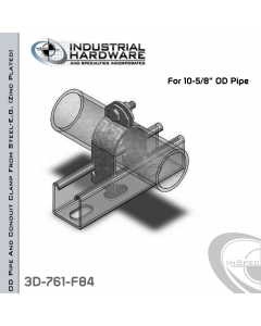 OD Pipe And Conduit Clamp From Steel-E.G. (Zinc Plated) For 10-5/8 in. OD Pipe