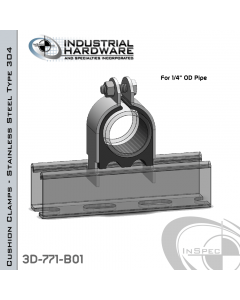 Cushion Clamps From Stainless Type 304 For 1/4 in. OD Tube