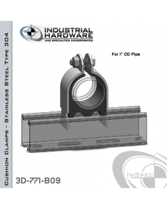 Cushion Clamps From Stainless Type 304 For 1 in. OD Tube