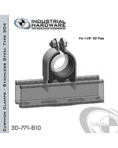 Cushion Clamps From Stainless Type 304 For 1-1/8 in. OD Tube