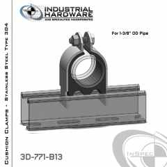 Cushion Clamps From Stainless Type 304 For 1-3/8 in. OD Tube