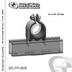 Cushion Clamps From Stainless Type 304 For 2-1/8 in. OD Tube