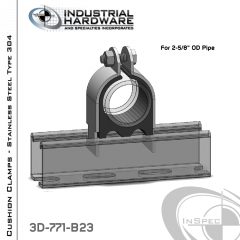 Cushion Clamps From Stainless Type 304 For 2-5/8 in. OD Tube