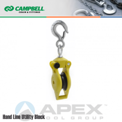 Campbell #7380300 3 in. Nylon Single Hand Line Utility Block - WLL 1000 lb - Hook w/Latch