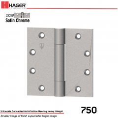 Hager 750 4.5 x 4  US26D Full Mortise Hinge Stock No 092641