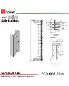 2BP-114009,PR905083032D000001,798550140092,790-905 83" US32D 1PK  RH