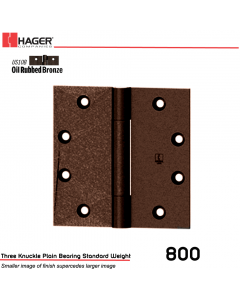 Hager 800 5 x 5 US10B Full Mortise Hinge Stock No 058056